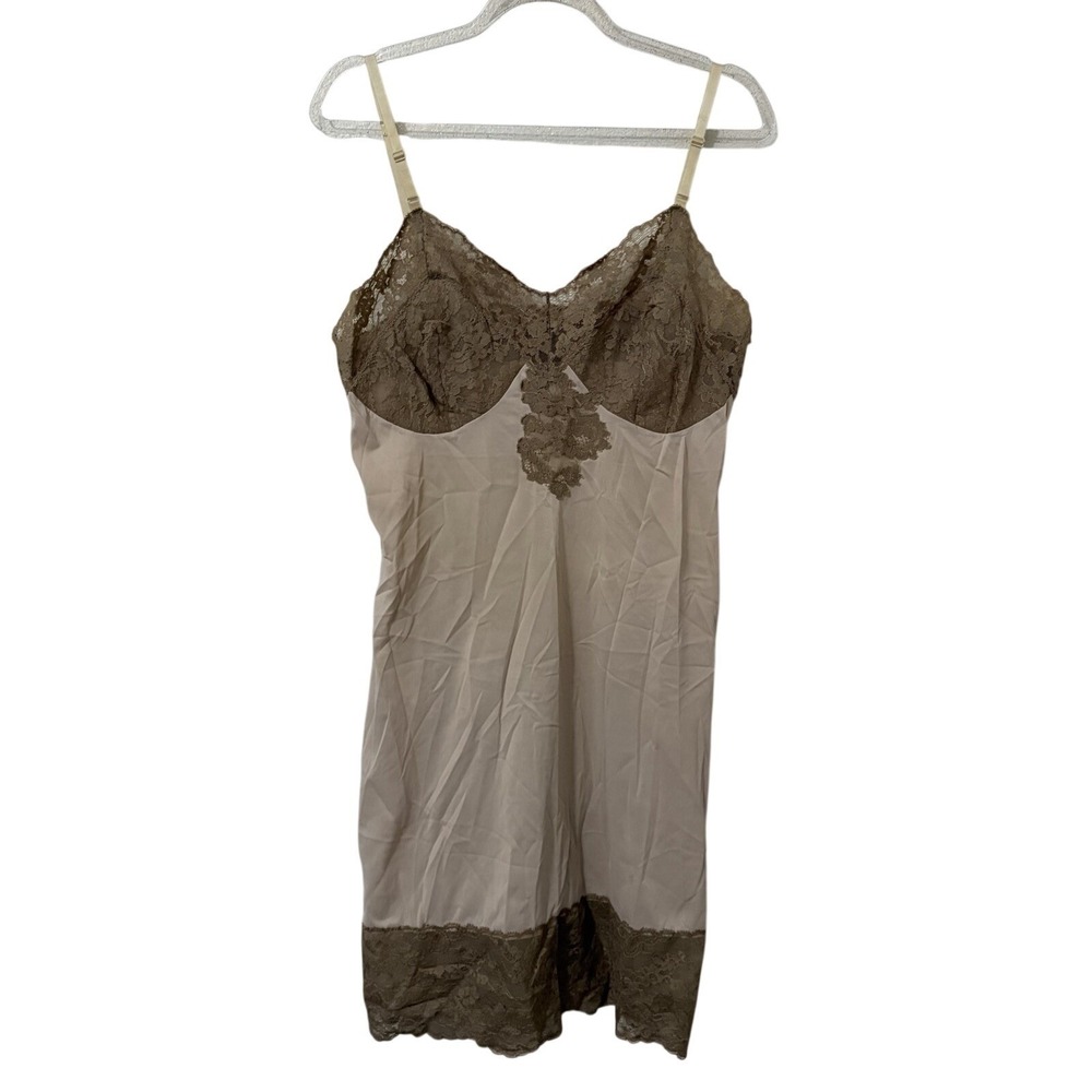Vintage Y2K Babydoll Lace Trim Slip Dress S Delicate Feminine Coquette Romantic